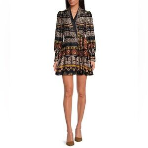 Chelsea and Violet Vanessa Floral Stripe Satin dress